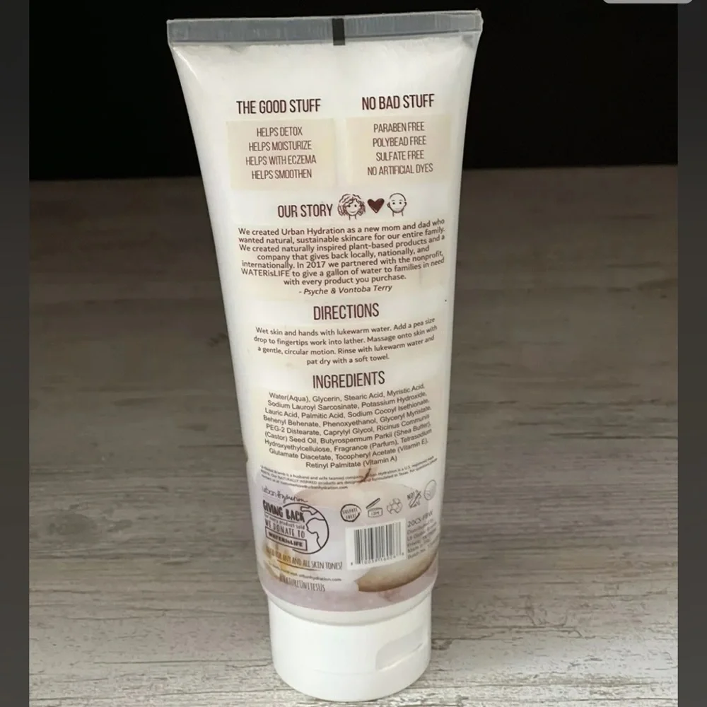Urban Hydration Moisture Locking Castor & Shea Face and Body Wash NEW